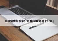 区块链牌照那家公司有[区块链哪个公司]