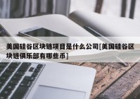 美国硅谷区块链项目是什么公司[美国硅谷区块链俱乐部有哪些币]