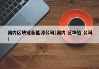 国内区块链新能源公司[国内 区块链 公司]